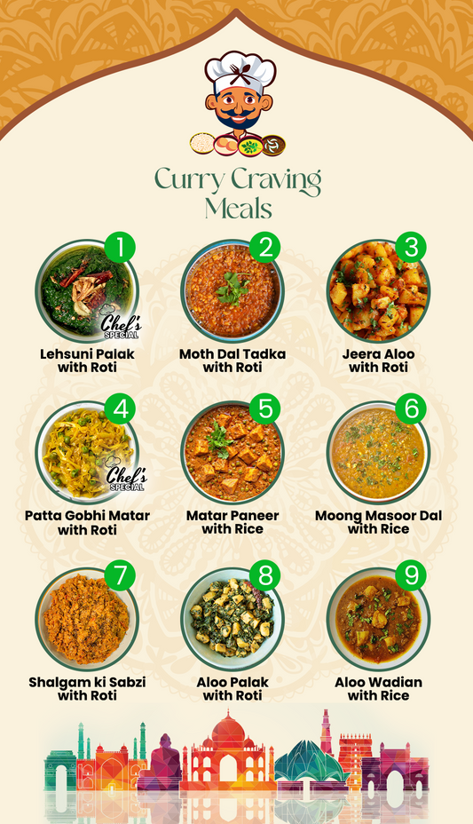 VEG MENU - 12 MEALS PLAN