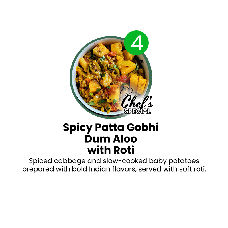 VEG MENU - 5 MEALS PLAN