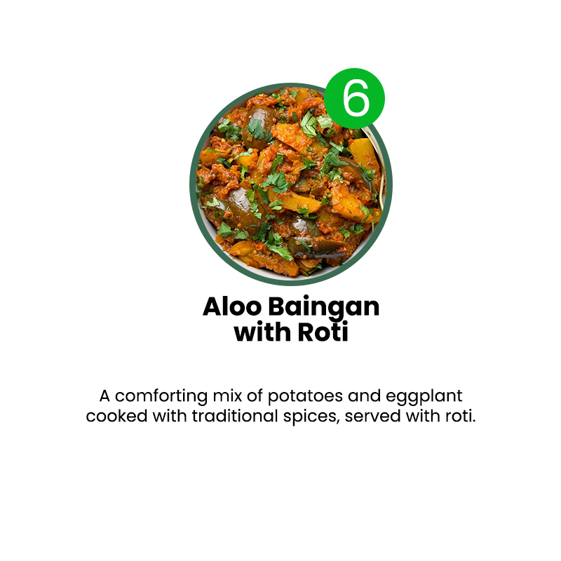 VEG MENU - 7 MEALS PLAN