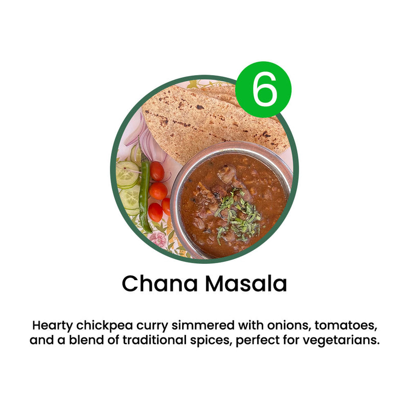 VEG MENU - 12 MEALS PLAN (Free Delivery with Code FREESHIPPING)