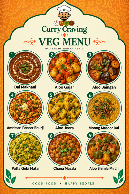 VEG MENU - 12 MEALS PLAN