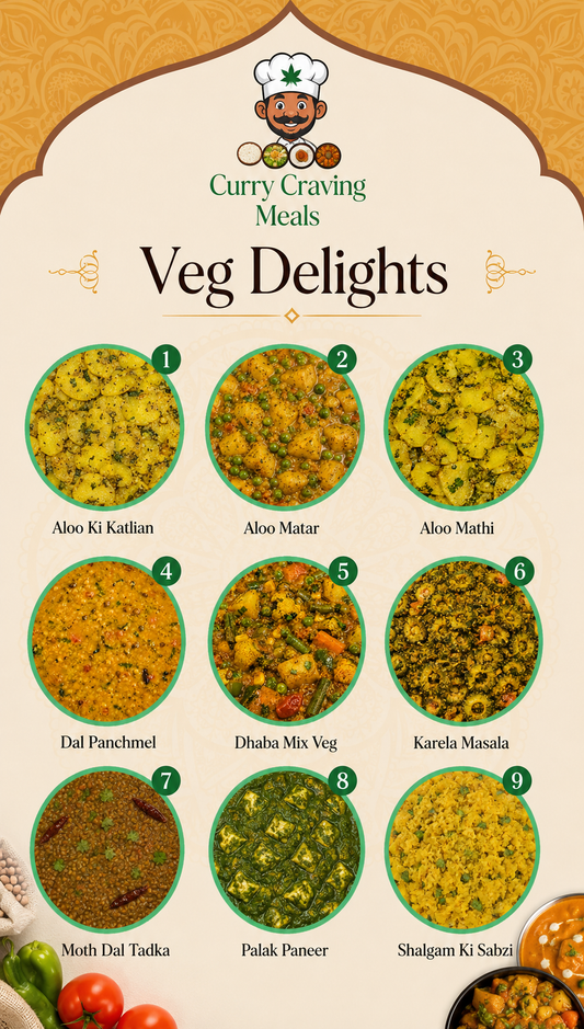 VEG MENU - 5 MEALS PLAN